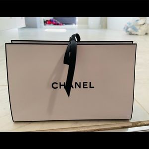 Chanel gift box shopping bag